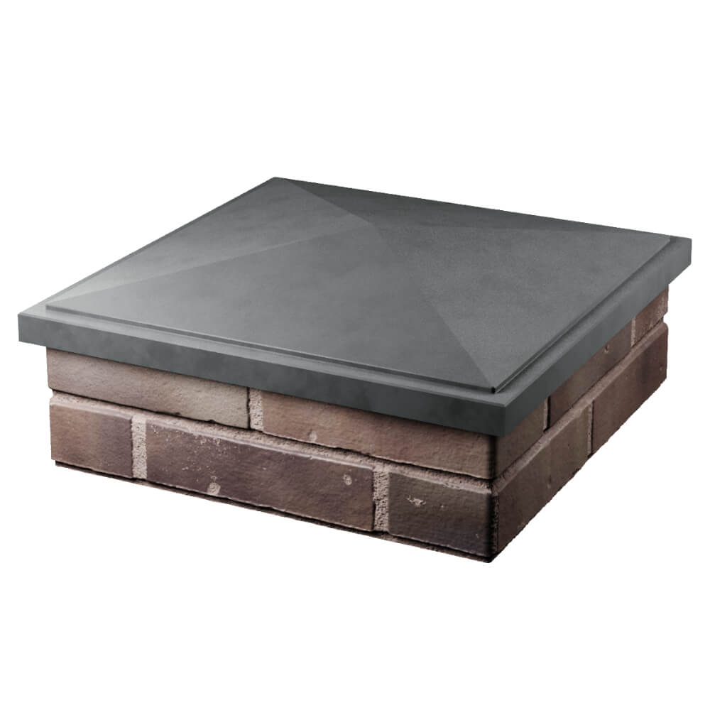 Колпак Zking БонаМоно Серый на столб 2х2 кирпича (515х515, 530х530мм)